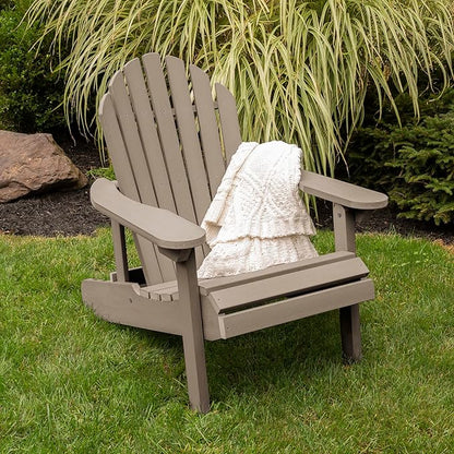 Highwood Hamilton Made in The USA Folding and Reclining Adirondack Chair, Adult Size, Woodland Brown