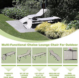 Foldable Patio Lounge Chair with Arm Hole and Face Hole - Photo 5