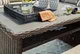 Signature Design by Ashley Brook Ranch Casual Outdoor Multi-use Table with 1 Fixed Shelf, Dark Brown & Gray - Photo 9