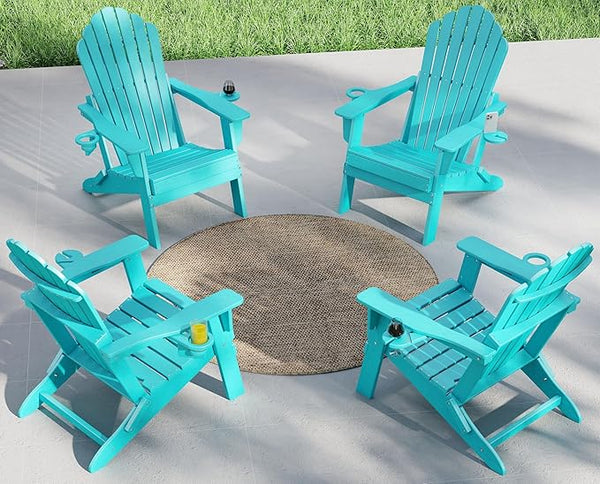 2026 Upgraded Oversized Folding Adirondack Chair Plawdlik, Set of 4 - Photo 1
