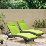 Christopher Knight Home Salem Outdoor Wicker Adjustable Chaise Lounges with Cushions, 2-Pcs Set - Photo 2