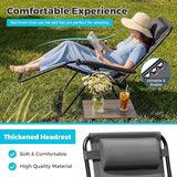 Homall Zero Gravity Chair Patio Folding Lawn Outdoor Lounge Gravity Camp Reclining Lounge Chair with Cup Holder Pillows - Photo 4
