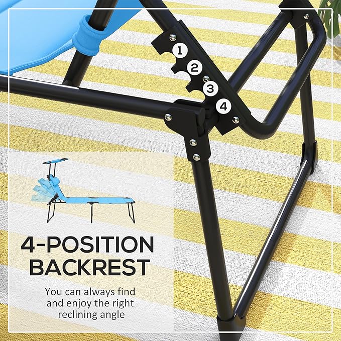 3-in-1 Oversized Sun Tanning Chair with Mat & Face Hole - Photo 6