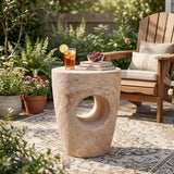 Christopher Knight Home Aria 18.5" H Outdoor Side Table, Round End Table with Hollow Design - Photo 1