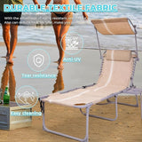 #WEJOY 4 in 1 Tanning Chair with Face Hole & Canopy & Side Table - Photo 6