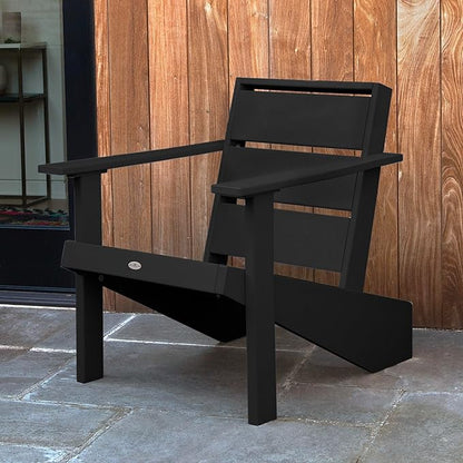 Haven Modern Adirondack Chair, Black Sand