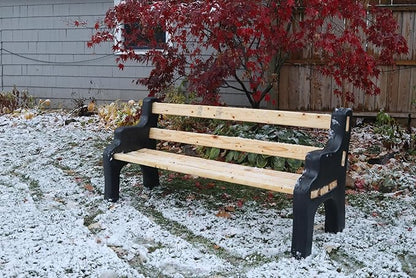 DIY Bench Ends Kit – Build Your Own Outdoor or Patio Bench – Fits Standard 2x4s, Hardware Not Included – Made in USA by Confer Plastics (Black)