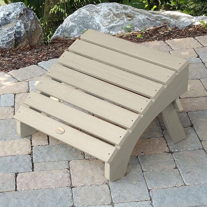highwood AD-OTL1-WAE Adirondack Folding Ottoman, Whitewash