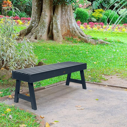 Highwood Weatherly Backless Bench, 4-Feet, Federal Blue