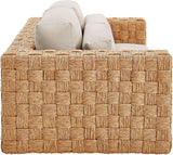 Modway Thames Wicker Rattan Outdoor Loveseat in Natural Light Gray - UV-Resistant Patio Furniture 2-Seater Basket-Weave - Photo 8