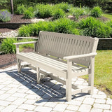 Sequoia Professional CM-BENSQ62-WAE Commercial Grade Exeter 6 Foot Garden Bench, Whitewash - Photo 2