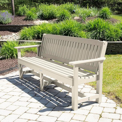 Sequoia Professional CM-BENSQ62-WAE Commercial Grade Exeter 6 Foot Garden Bench, Whitewash