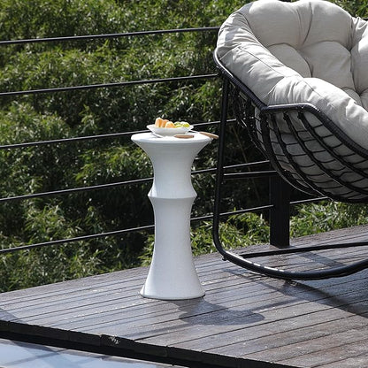 Outdoor Side Table for Patio Indoor Outdoor Front Porch (Bamboo)