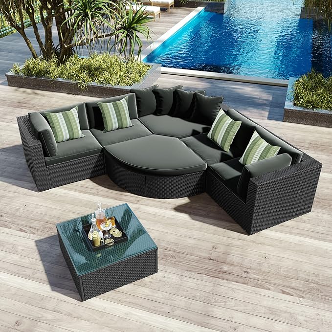 Quarte 7 Piece Outdoor Patio Furniture Sofa Sets - Photo 9