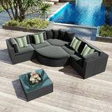 Quarte 7 Piece Outdoor Patio Furniture Sofa Sets - Photo 9