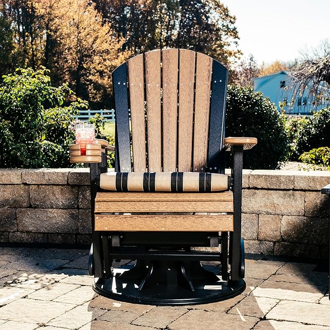 LuxCraft 2' Adirondack Swivel Glider - Available in 14 Colors, Dove Gray and Slate - Photo 9