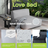Dineli Outdoor Bean Bed Loveseat Large Bean Bag Chair for Adults Outdoor Sofa Couch Outside Chaise Lounge Chair Foam - Photo 5