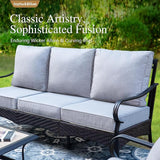 Sophia & William Patio Furniture Set, 5 Piece Metal Outdoor Conversation Set with 3-Seater Outdoor Couch - Photo 3