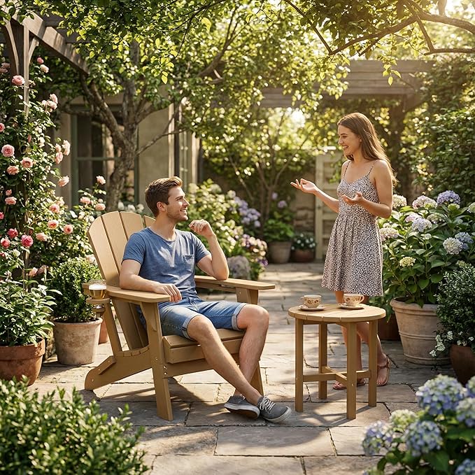 GLANC Folding Adirondack Chair Set of 2 - Photo 4