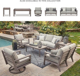 Signature Design by Ashley Hillside Barn Contemporary Weather Resistant Outdoor Coffee Table, Dark Brown - Photo 6
