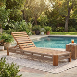 Christopher Knight Home Lamon Acacia Wood Chaise Lounge Chair Outdoor with Handwoven Rope Accents - Photo 1