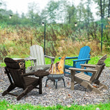 Adirondack Chair Set of 2, HDPE Folding Adirondack Chair with Multifunctional Cup Holder - Photo 8