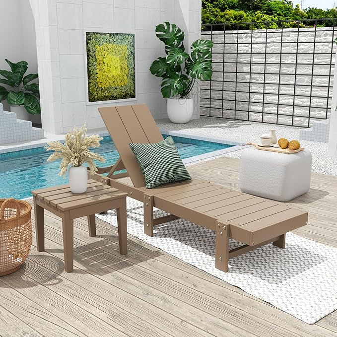 Costaelm Small Outdoor Side Table, Patio End Table Weather Resistant Outdoor Coffee Table - Photo 2