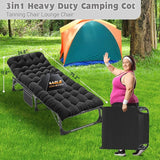 ABORON Heavy Duty Tanning Chair, 5-Gear Outdoor Folding Chaise Lounge Chair with Cushion - Photo 6