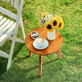 Outvita Outdoor Side Table, Acacia Wooden End Table Small Coffee Table for Patio Balcony Garden Living Room Bedroom - Photo 2
