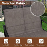 Giantex 2-Person Outdoor Glider Bench with High Backrest, Mesh Fabric, Metal Frame, 660Lbs Capacity, Rocking Chair - Photo 4
