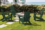 SERWALL Adirondack Chair with Cup Holders - Composite Adirondack Chairs HDPE Outdoor Chairs All Weather Use- Green - Photo 9
