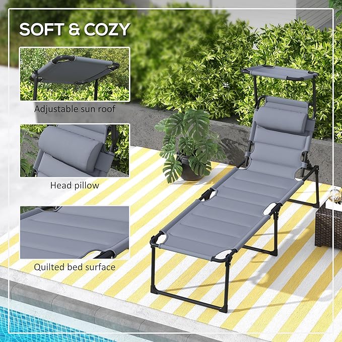 3-in-1 Oversized Sun Tanning Chair with Mat & Face Hole - Photo 4