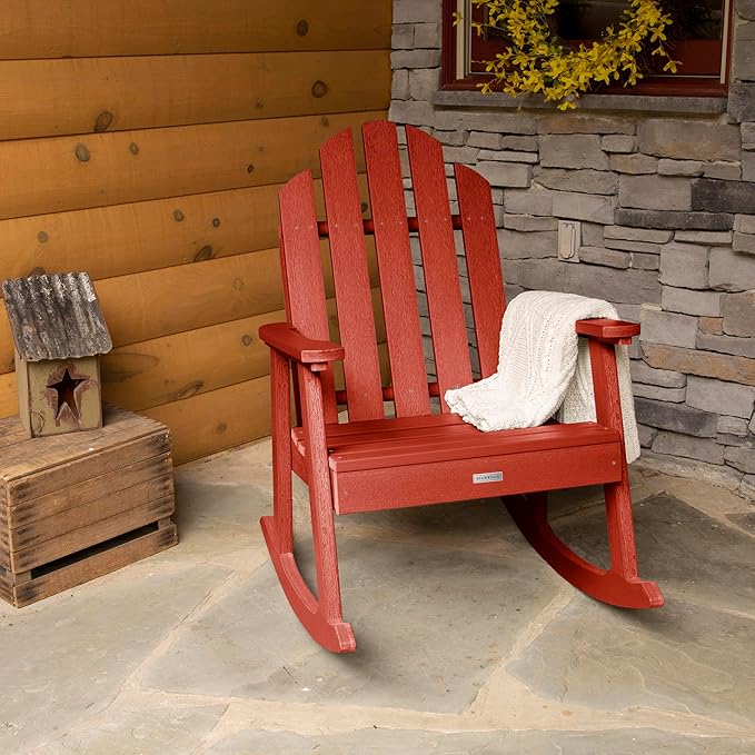 Highwood Classic Westport Garden Rocking Chair, Rustic Red