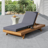 Merax Chaise Lounge Chair Set with Adjustable Backrest & Flat Storage Surface - Photo 1