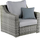 Elle Decor Vallauris Patio Outdoor Furniture Collection, Premium All Weather Wicker, Arm Chair, Gray - Photo 5
