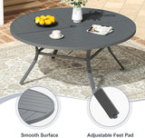 VICLLAX 63" Round Patio Dining Table for 8-10 - Photo 4