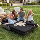 NICESOUL Double Chaise Lounge Outdoor, 51.2" Wide 2-Person Daybed with Independent Recline - Photo 4