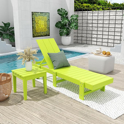 Costaelm Small Outdoor Side Table, Patio End Table Weather Resistant Outdoor Coffee Table, Square Conversation Table for Indoor, Porch, Balcony, Garden, Poolside, Deck, Lime