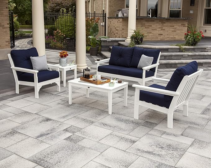 POLYWOOD® Vineyard Deep Seating Set, Sand/Antler Charcoal - Photo 2