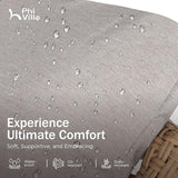 PHI VILLA Outdoor Rocking Chair with Footstool, Modern Wicker Papasan Egg Chair with Thick Comfy Cushion - Photo 8