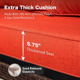 Metal Patio Loveseat with 5.75" Extra Thick Waterproof Cushion - Photo 3