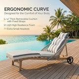 Outdoor Chaise Lounge Chairs Set of 2, Lounge Chair Outdoor with Cushions, Wicker Outdoor Chaise Lounger - Photo 10
