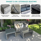 GIANGSUNNY 4 Patio Furniture Set with Storage - Photo 3