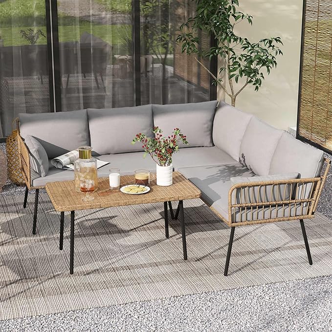 DWVO 4-Piece Outdoor Sectional Sofa Set - Photo 1