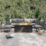Sundale Outdoor 7 Pieces Patio Furniture Set with Fire Pit Table - Photo 3