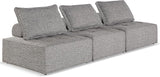 Signature Design by Ashley Bree Zee Straight Modern 3-Piece Outdoor Modular Seating with Tufted Cushion, Gray - Photo 1