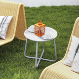 HollyHOME Round Metal Side Table, Rust-Resistant Patio Small Plant Stand - Photo 2