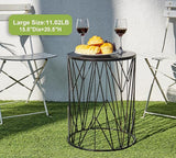HFHOME Set of 3 Heavy-Duty Round End Table, Side Table, Coffee Table for Indoor Multifunctional Use - Photo 5