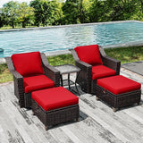 Joyside Wicker Patio Furniture Sets, 5 Pieces Upgraded Large Size Outdoor Furniture with Swivel Rocking Patio Chairs - Photo 7