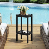 Costaelm Outdoor Side Table, 2-Tier Small Patio Coffee Tables for Outside, Outdoor End Tables for Patio - Photo 1